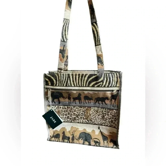 Jade Jungle Safari Tapestry Tote Bag - Picture 13 of 14